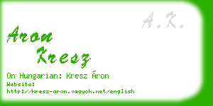 aron kresz business card