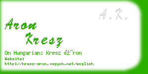 aron kresz business card